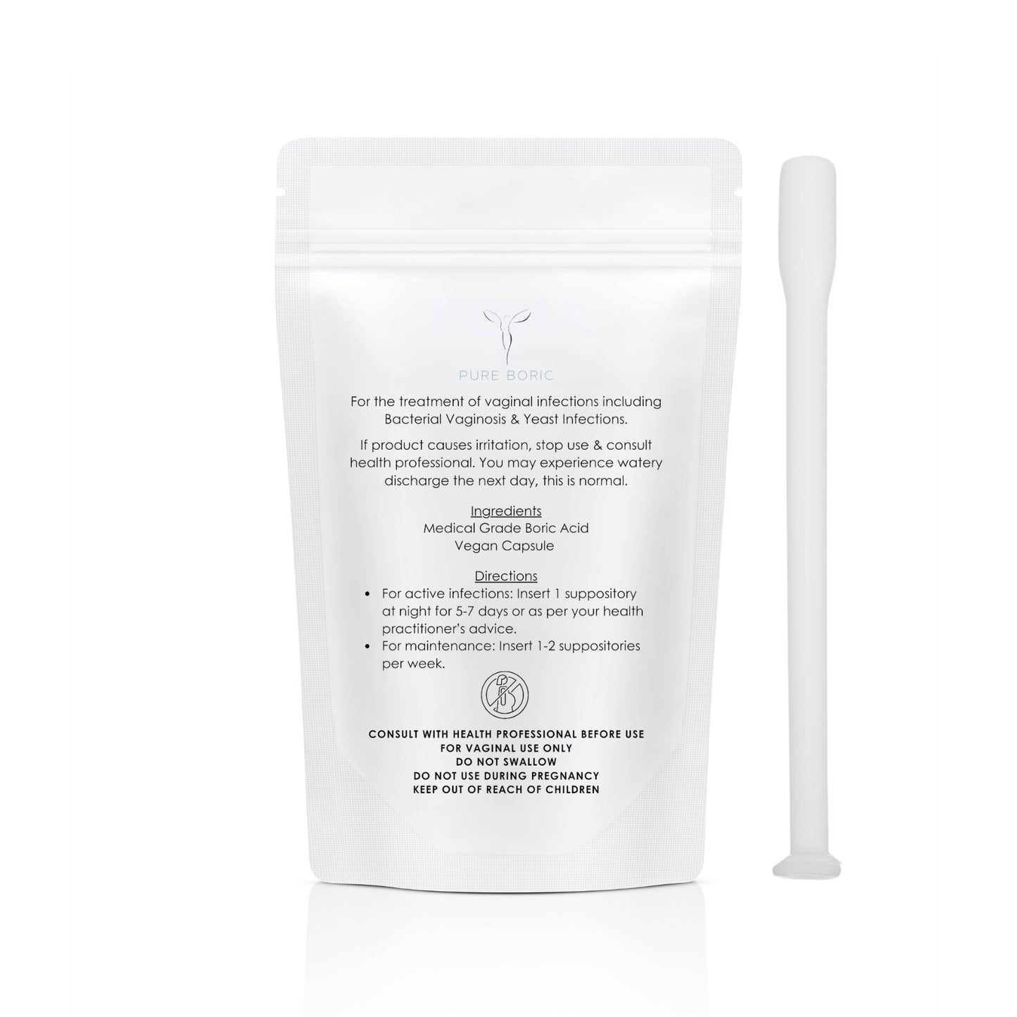 Boric Acid Vaginal Suppositories x30