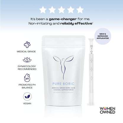 Boric Acid Vaginal Suppositories x30