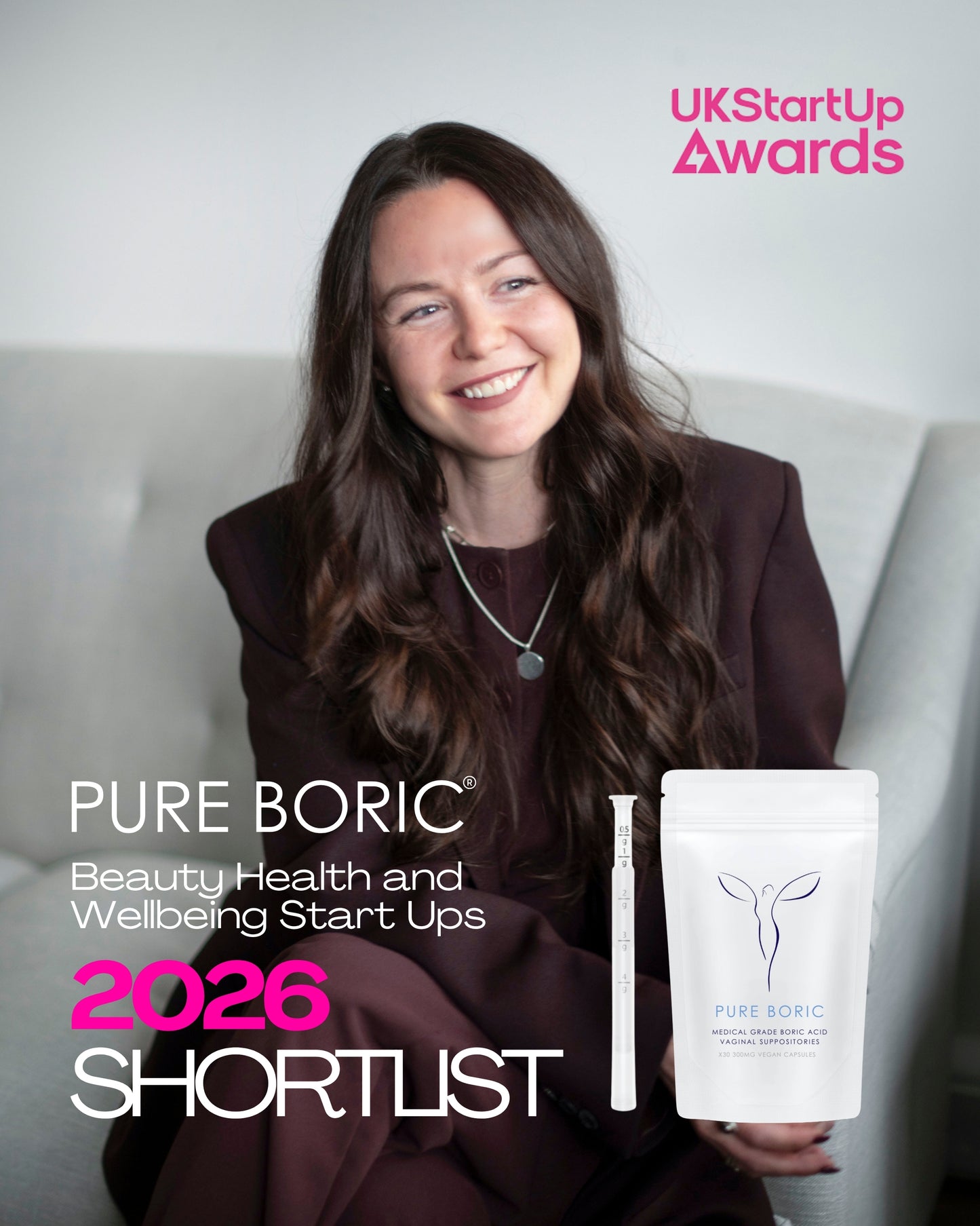 Boric Acid Vaginal Suppositories x30